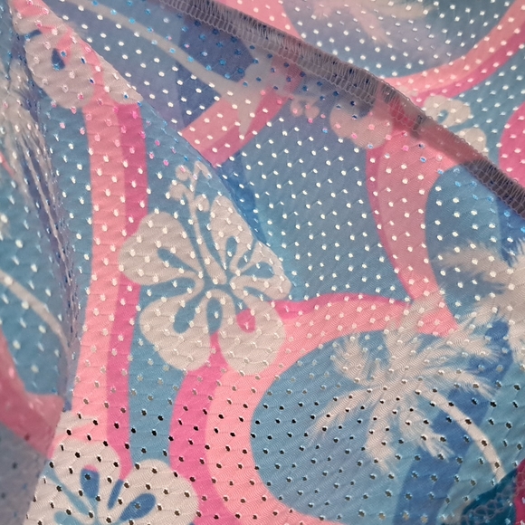 Frankie's Bikinis Hunter Mesh Button Up Shirt Tropic Love SZ S & M - Picture 6 of 11